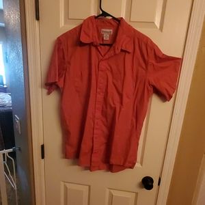 Dark orange button down.